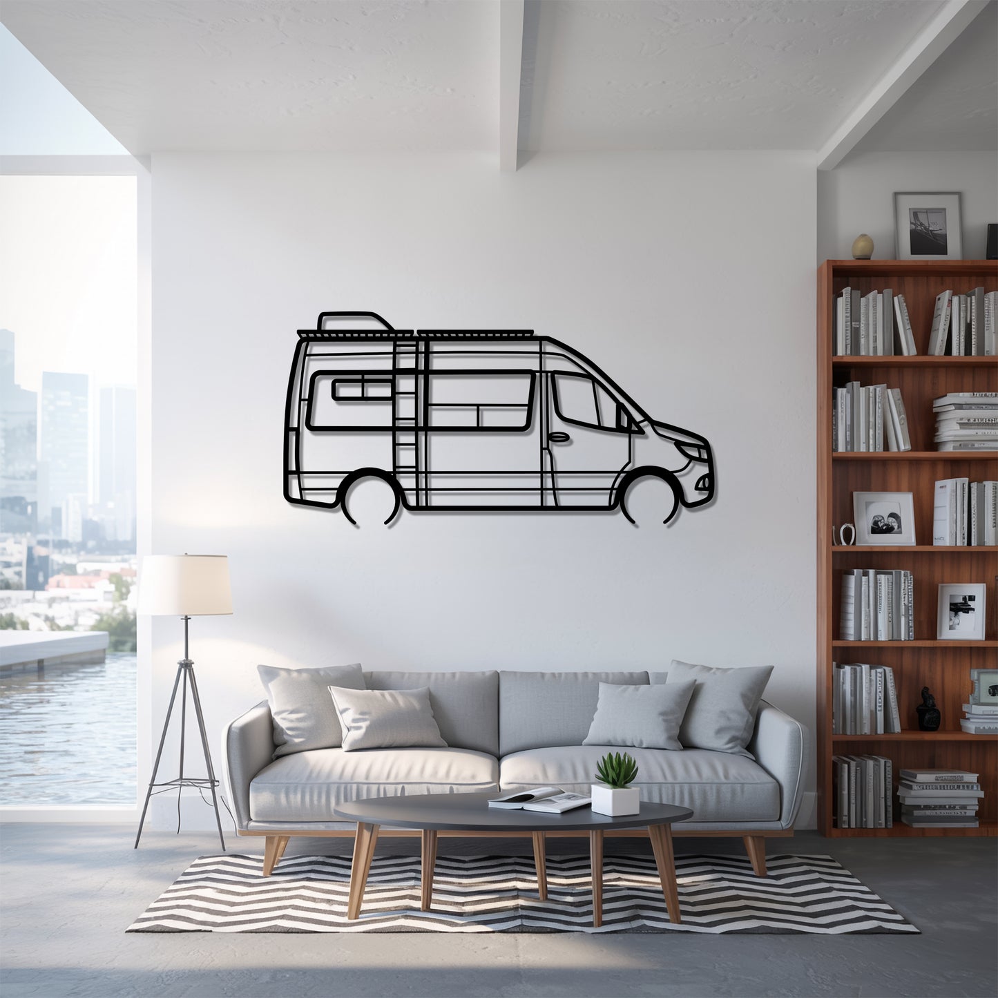 Overland Stealth Mode - Camper/RV Silhouette - Motorhome Metal Wall Art - Laser-Cut Camping Decor - Road Trip Life