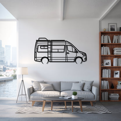 Overland Stealth Mode - Camper/RV Silhouette - Motorhome Metal Wall Art - Laser-Cut Camping Decor - Road Trip Life