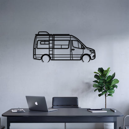 Overland Stealth Mode - Camper/RV Silhouette - Motorhome Metal Wall Art - Laser-Cut Camping Decor - Road Trip Life