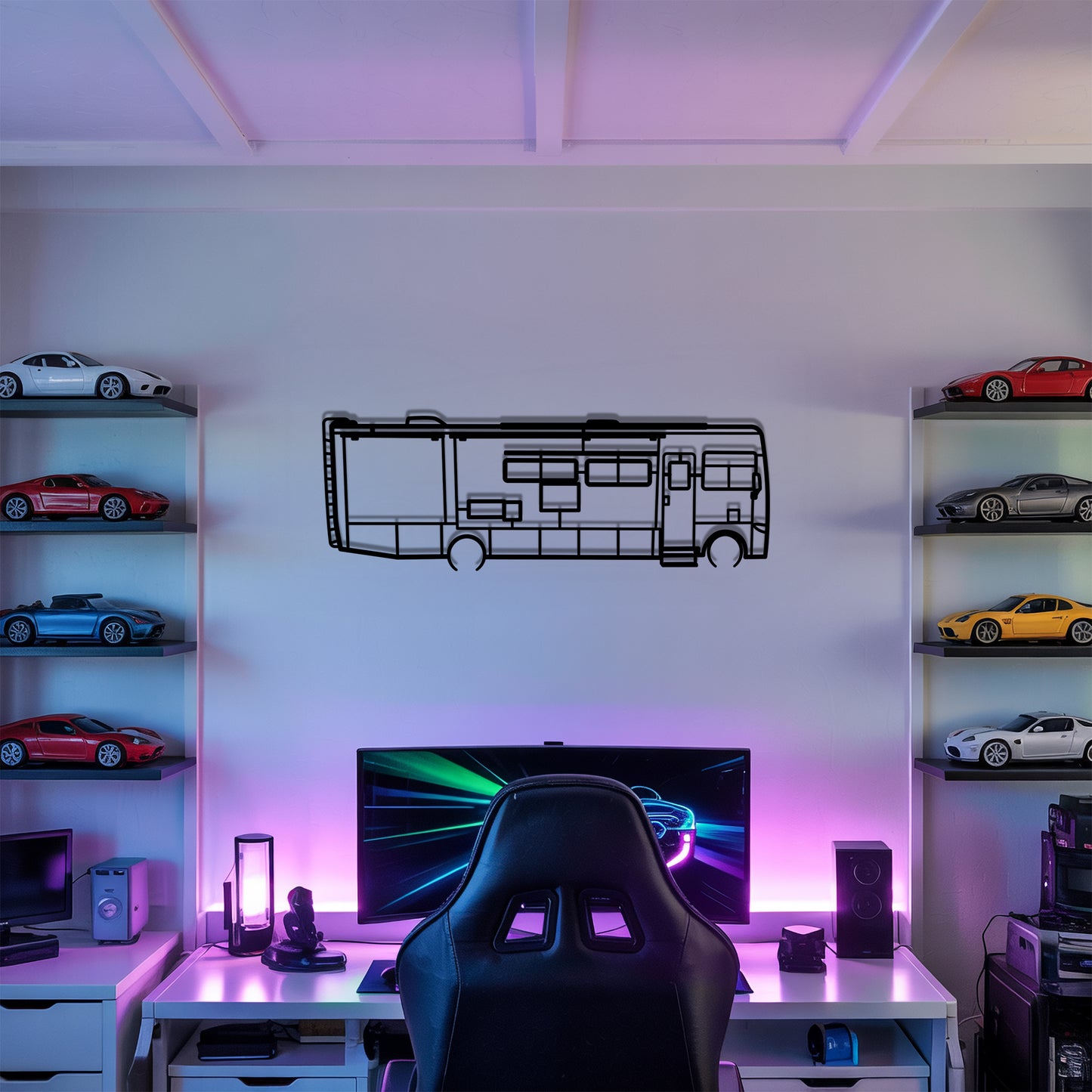 Allegro Open Road 34PA - Camper/RV Silhouette - Motorhome Metal Wall Art - Laser-Cut Camping Decor - Road Trip Life