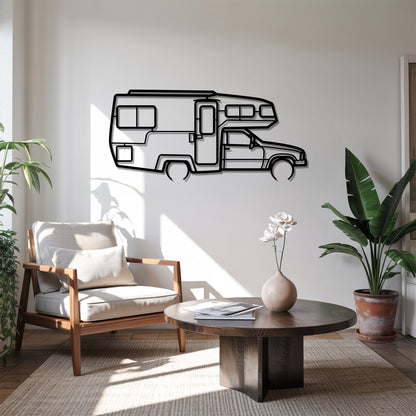Sunrader 18 Fiberglass - Camper/RV Silhouette - Motorhome Metal Wall Art - Laser-Cut Camping Decor - Road Trip Life