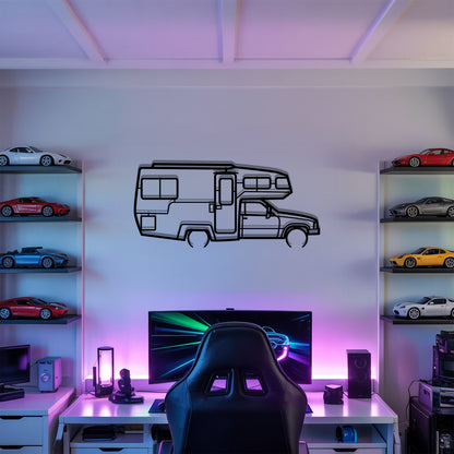 Sunrader 18 Fiberglass - Camper/RV Silhouette - Motorhome Metal Wall Art - Laser-Cut Camping Decor - Road Trip Life