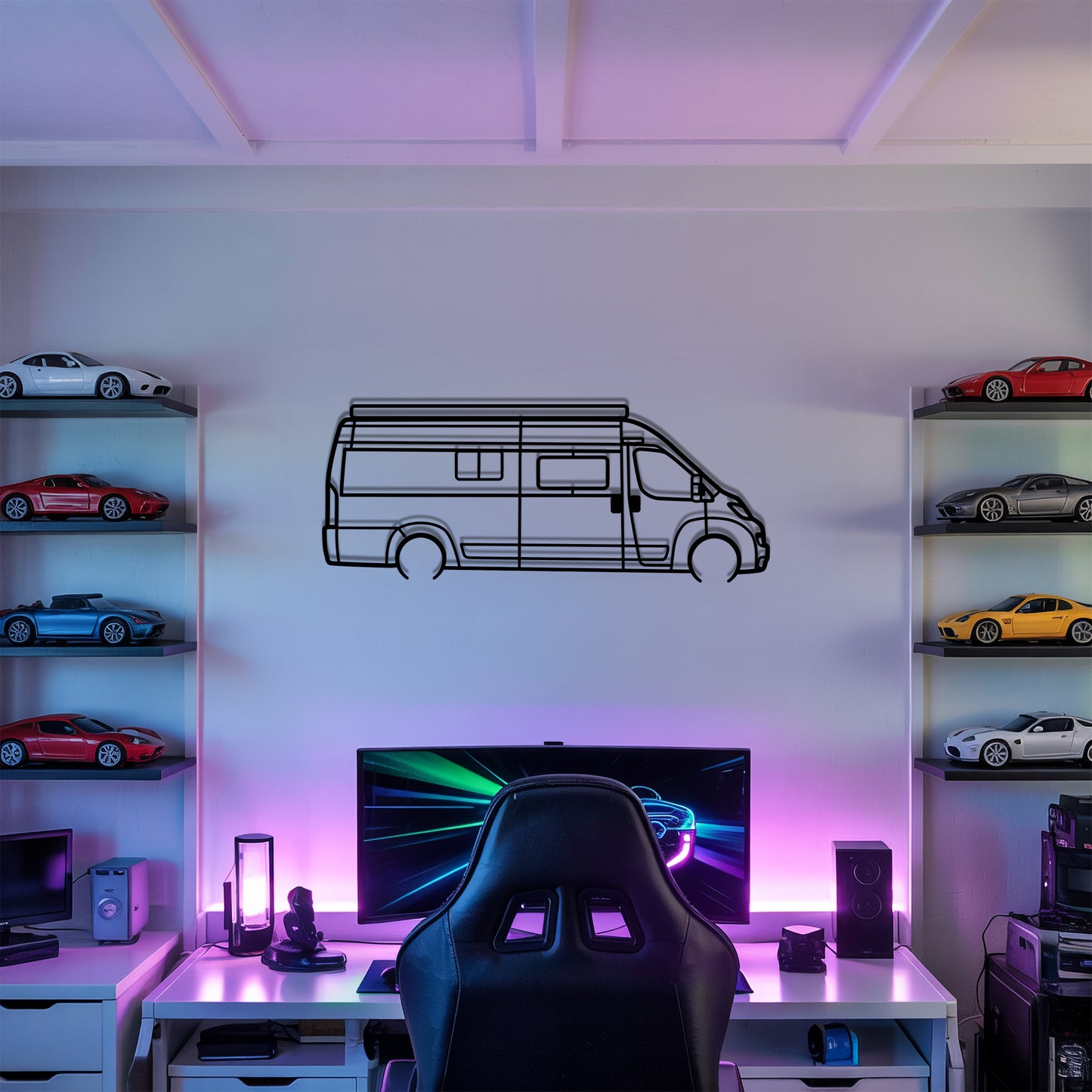 Travato 59G - Camper/RV Silhouette - Motorhome Metal Wall Art - Laser-Cut Camping Decor - Road Trip Life