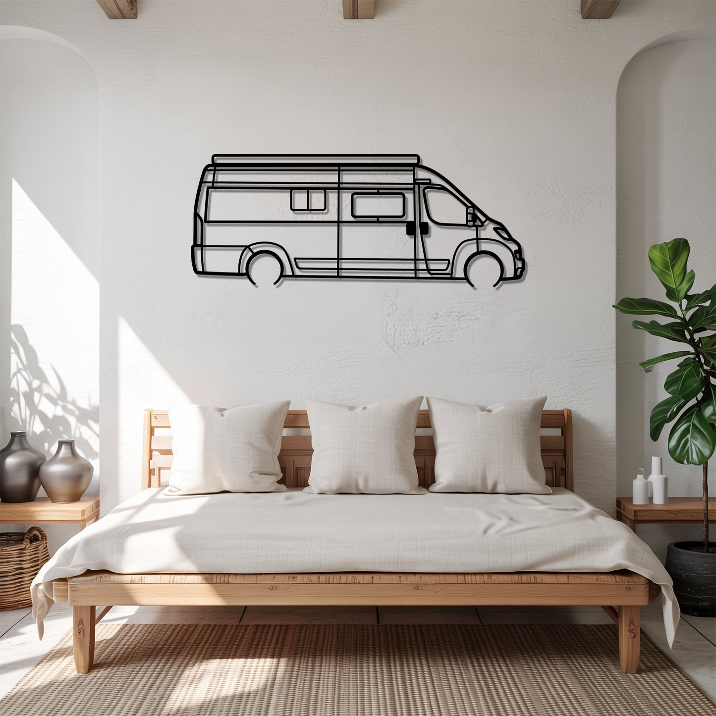 Travato 59G - Camper/RV Silhouette - Motorhome Metal Wall Art - Laser-Cut Camping Decor - Road Trip Life