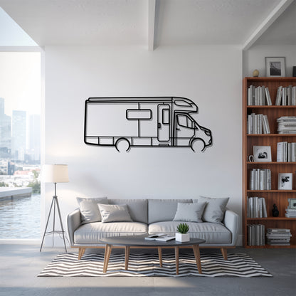 View 24D - Camper/RV Silhouette - Motorhome Metal Wall Art - Laser-Cut Camping Decor - Road Trip Life