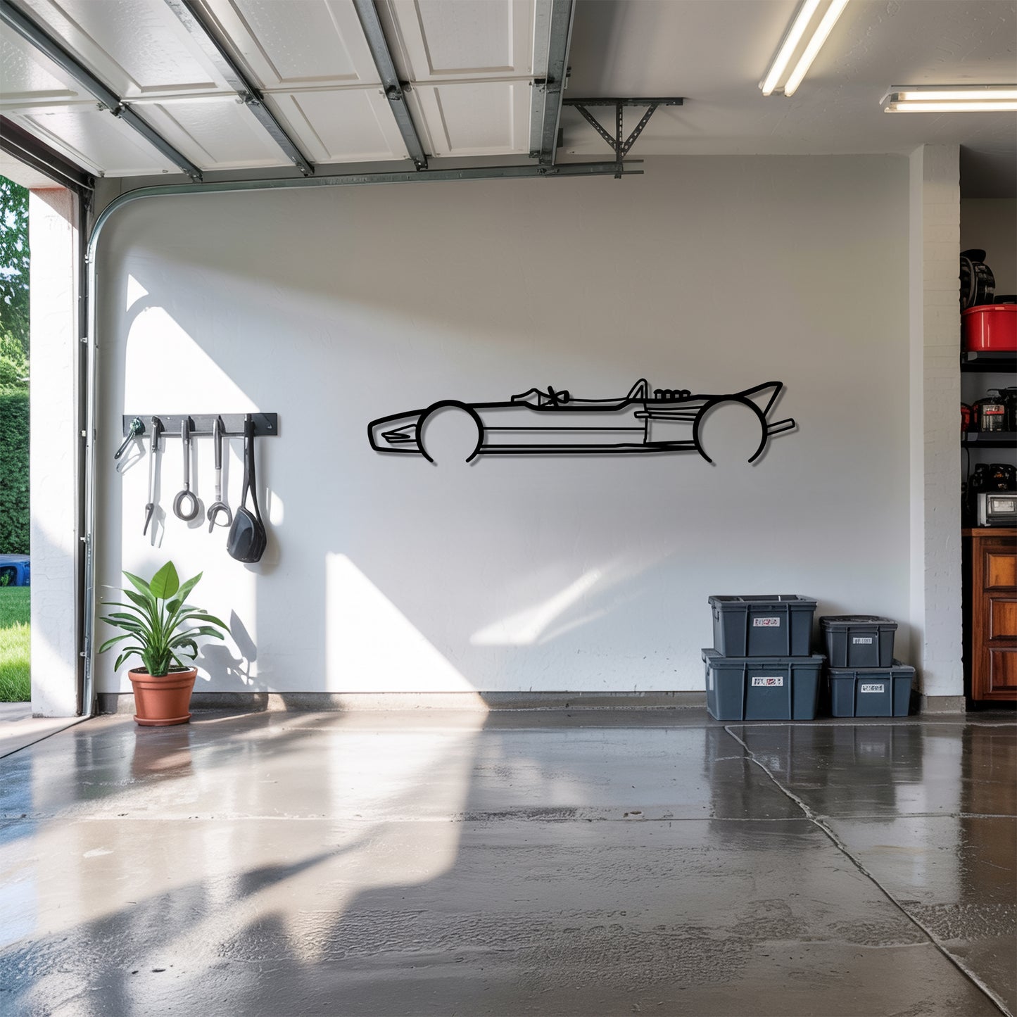1968 Type 49 F1 - Grand Prix-Style Racing Car Silhouette - Minimalist Metal Wall Art - Laser-Cut Steel Decor