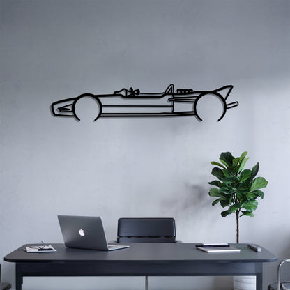 1968 Type 49 F1 - Grand Prix-Style Racing Car Silhouette - Minimalist Metal Wall Art - Laser-Cut Steel Decor