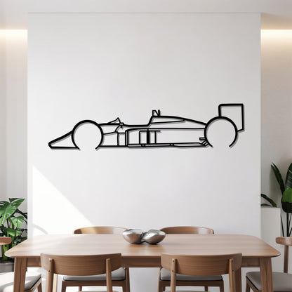 1988 MP4 F1 - Grand Prix-Style Racing Car Silhouette - Minimalist Metal Wall Art - Laser-Cut Steel Decor