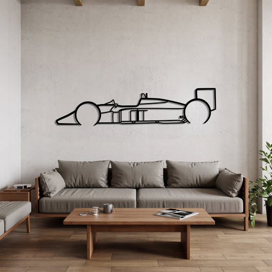 1988 MP4 F1 - Grand Prix-Style Racing Car Silhouette - Minimalist Metal Wall Art - Laser-Cut Steel Decor