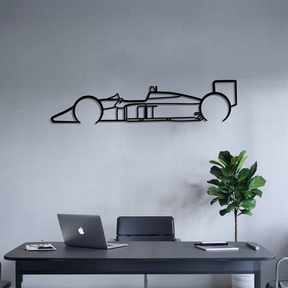 1988 MP4 F1 - Grand Prix-Style Racing Car Silhouette - Minimalist Metal Wall Art - Laser-Cut Steel Decor