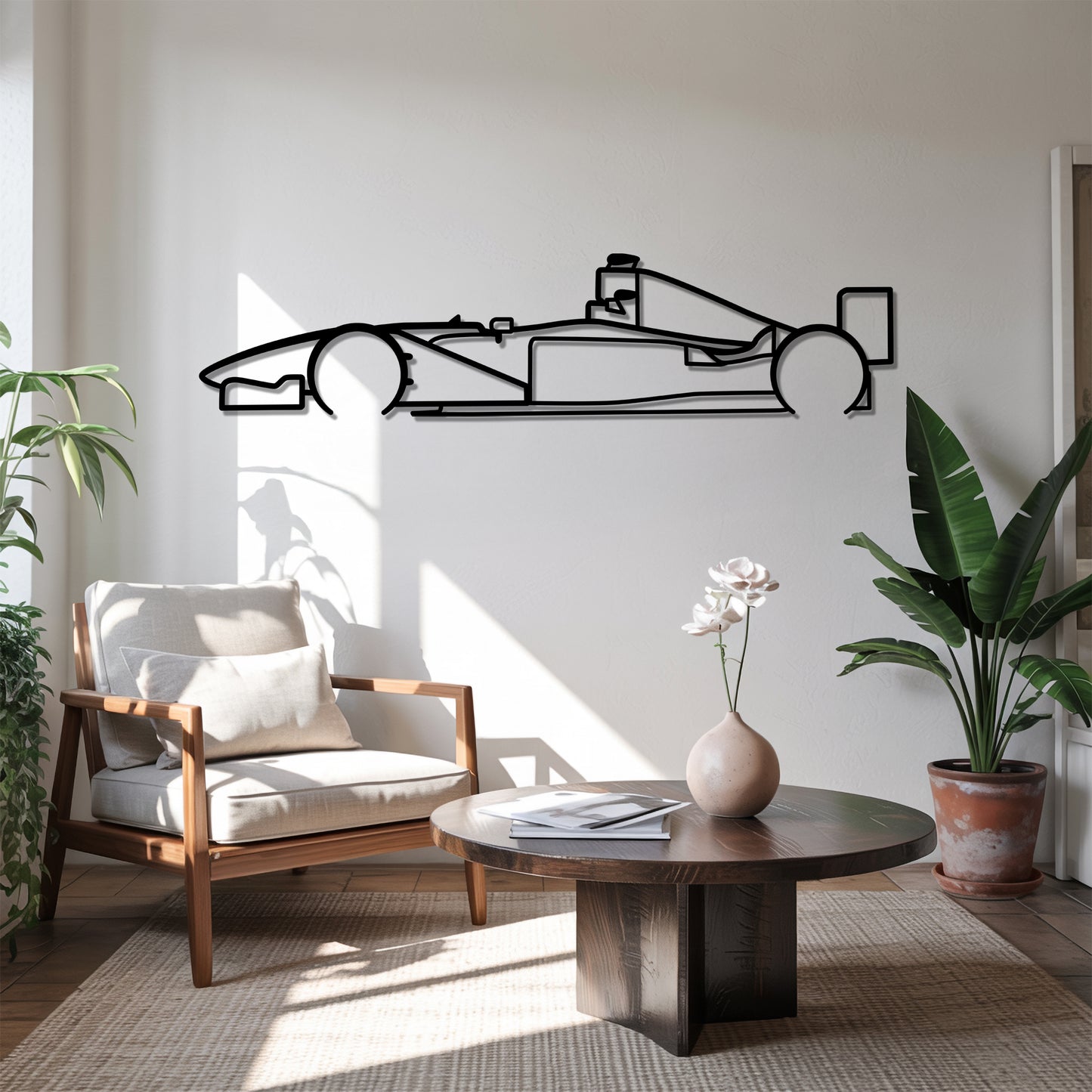 1998 MP4-13 F1 - Grand Prix-Style Racing Car Silhouette - Minimalist Metal Wall Art - Laser-Cut Steel Decor