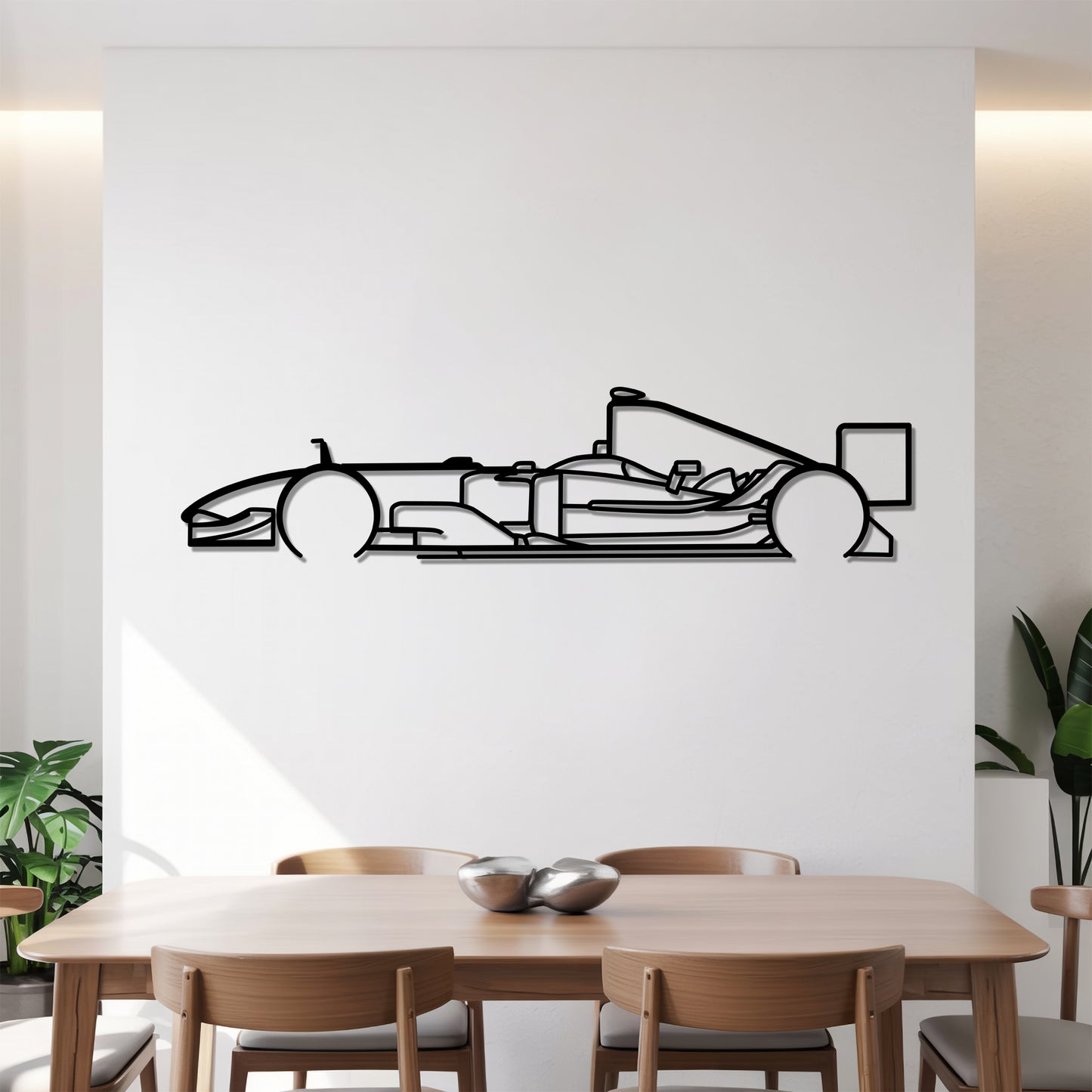 F2004 V10 F1 - Grand Prix-Style Racing Car Silhouette - Minimalist Metal Wall Art - Laser-Cut Steel Decor