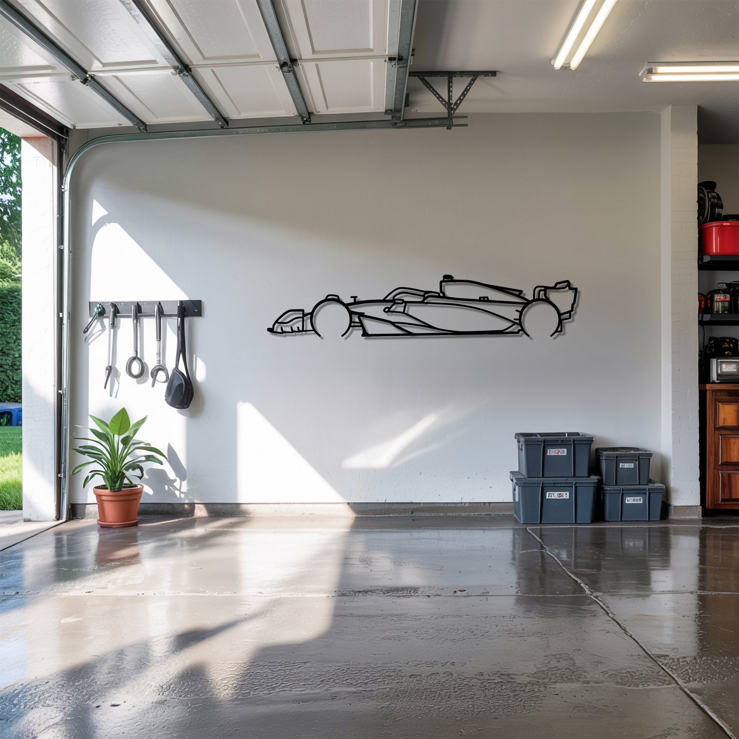 2022 RB18 F1 - Grand Prix-Style Racing Car Silhouette - Minimalist Metal Wall Art - Laser-Cut Steel Decor