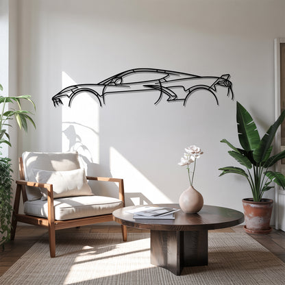 Corvette C8 Detailed - Car Metal Silhouette Wall Art - Car Enthusiast Gift - Laser-cut Garage Decor