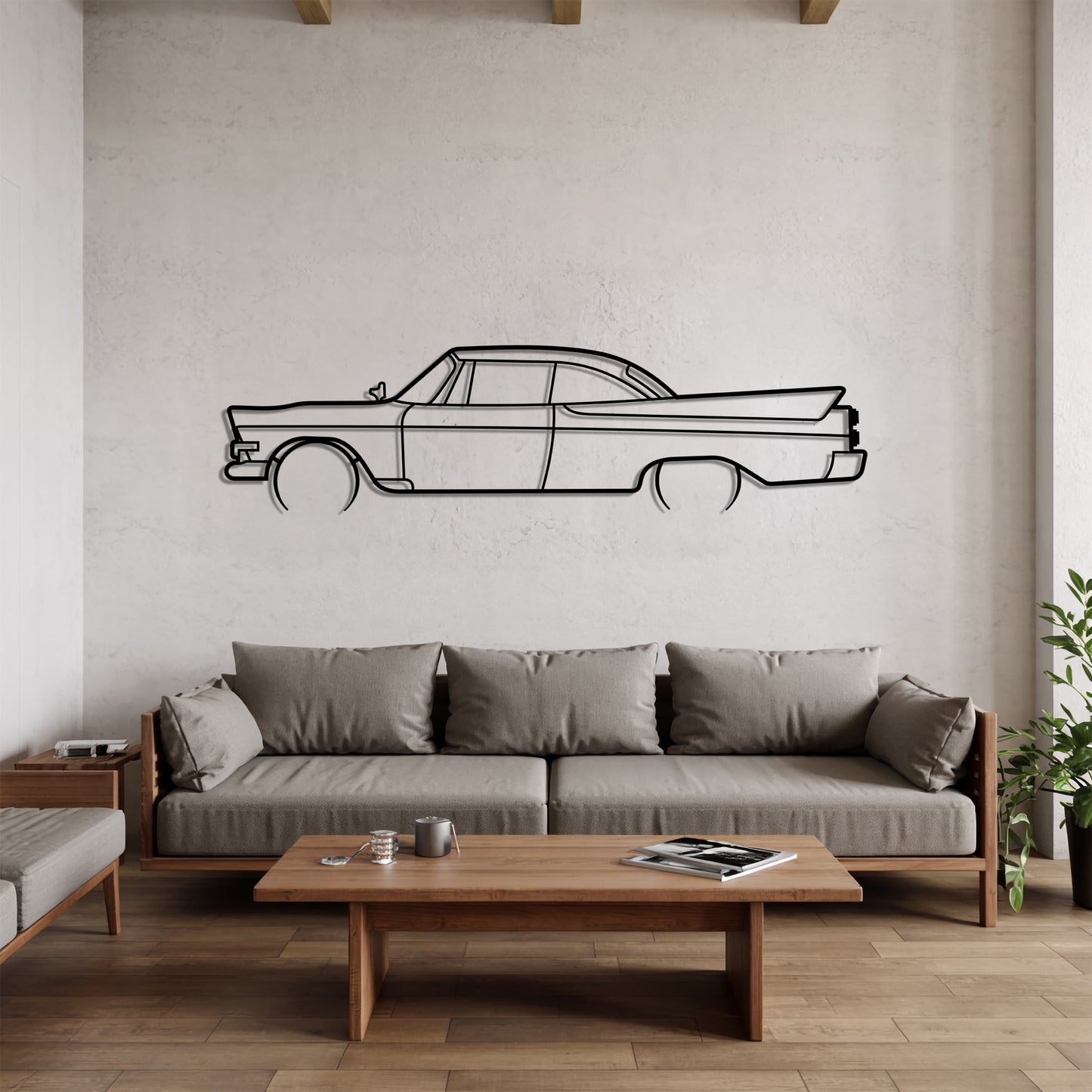 Coronet Lancer Detailed - Car Metal Silhouette Wall Art - Car Enthusiast Gift - Laser-cut Garage Decor