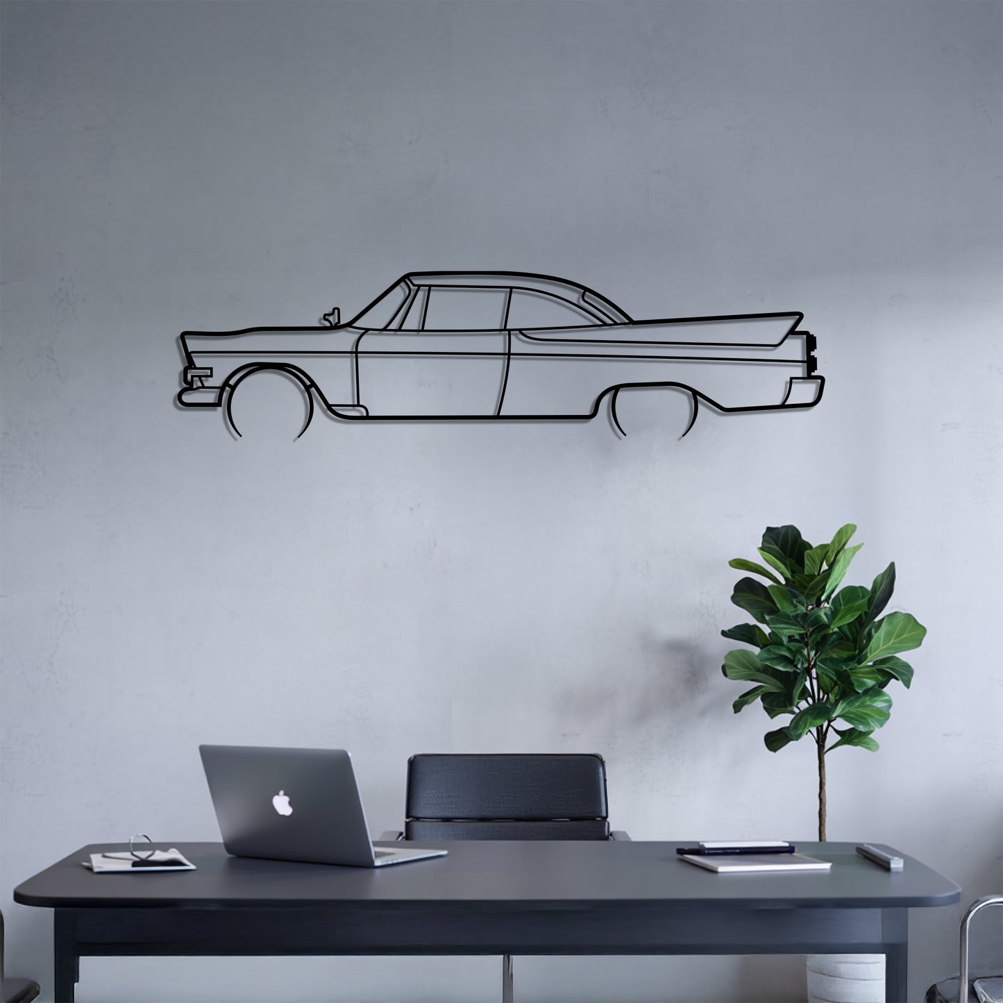 Coronet Lancer Detailed - Car Metal Silhouette Wall Art - Car Enthusiast Gift - Laser-cut Garage Decor