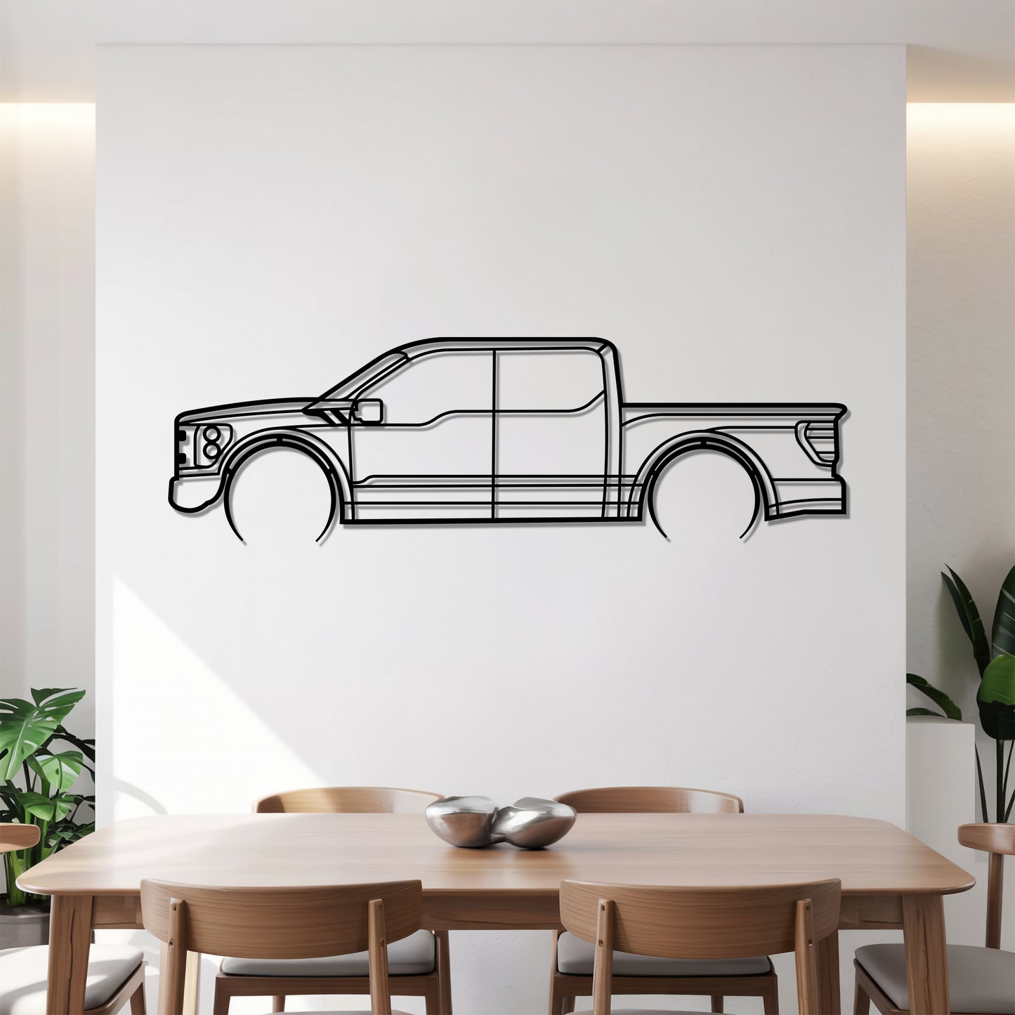 F150 Raptor Detailed - Car Metal Silhouette Wall Art - Car Enthusiast Gift - Laser-cut Garage Decor