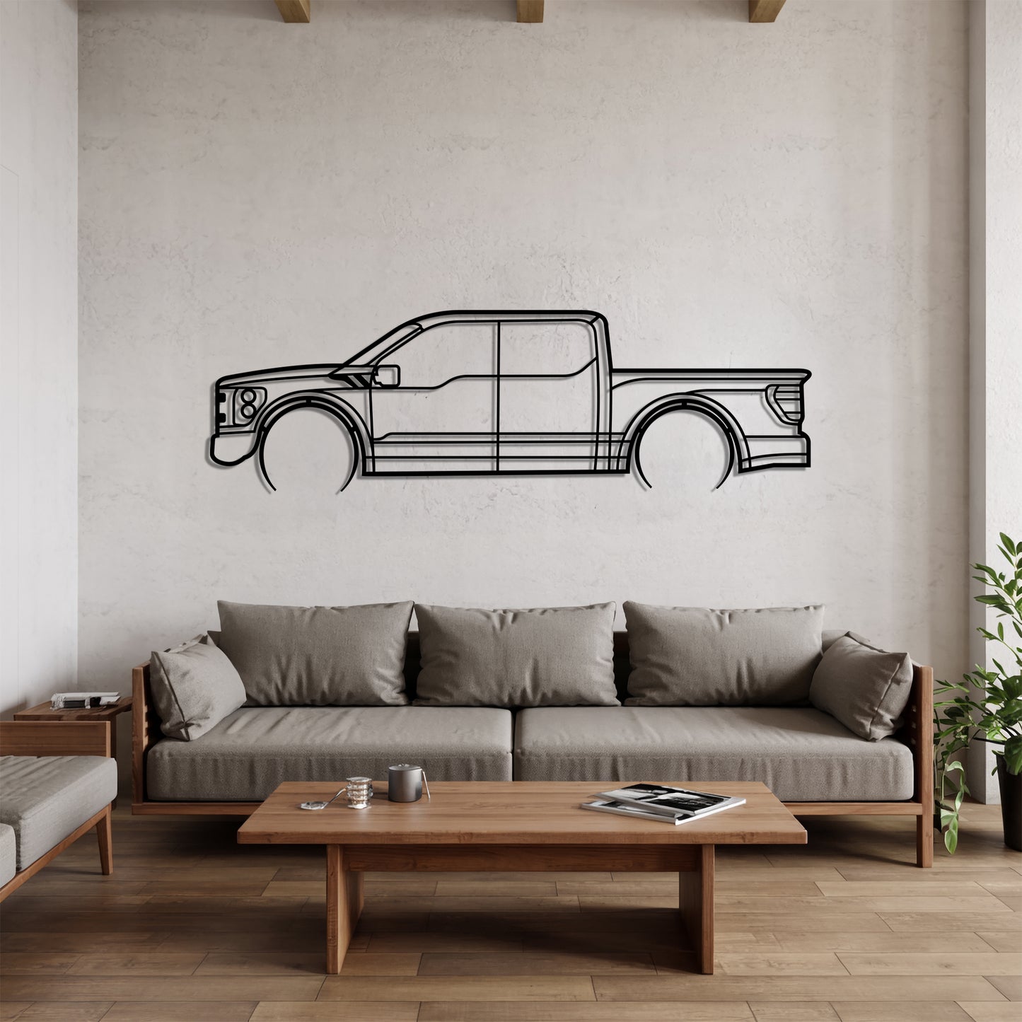 F150 Raptor Detailed - Car Metal Silhouette Wall Art - Car Enthusiast Gift - Laser-cut Garage Decor