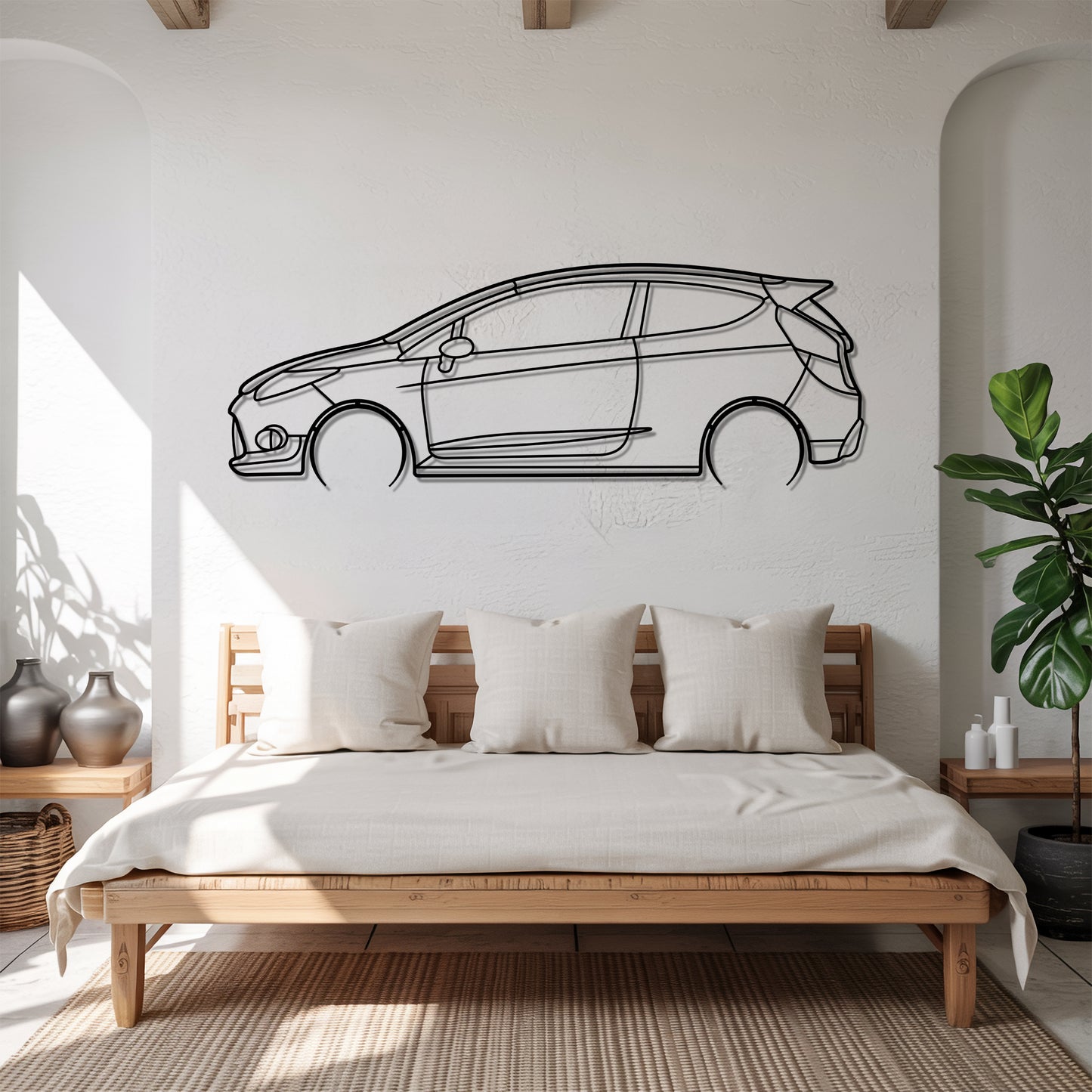 Fiesta MK7 Detailed - Car Metal Silhouette Wall Art - Car Enthusiast Gift - Laser-cut Garage Decor