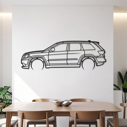 Grand Cherokee IV Detailed - Car Metal Silhouette Wall Art - Car Enthusiast Gift - Laser-cut Garage Decor