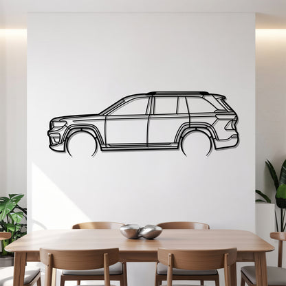 Grand Cherokee V Detailed - Car Metal Silhouette Wall Art - Car Enthusiast Gift - Laser-cut Garage Decor