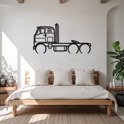 Emeryville DCO-405 1963 - Semi Truck Metal Silhouette Wall Art - Truckers Gift - CDL Office Decor