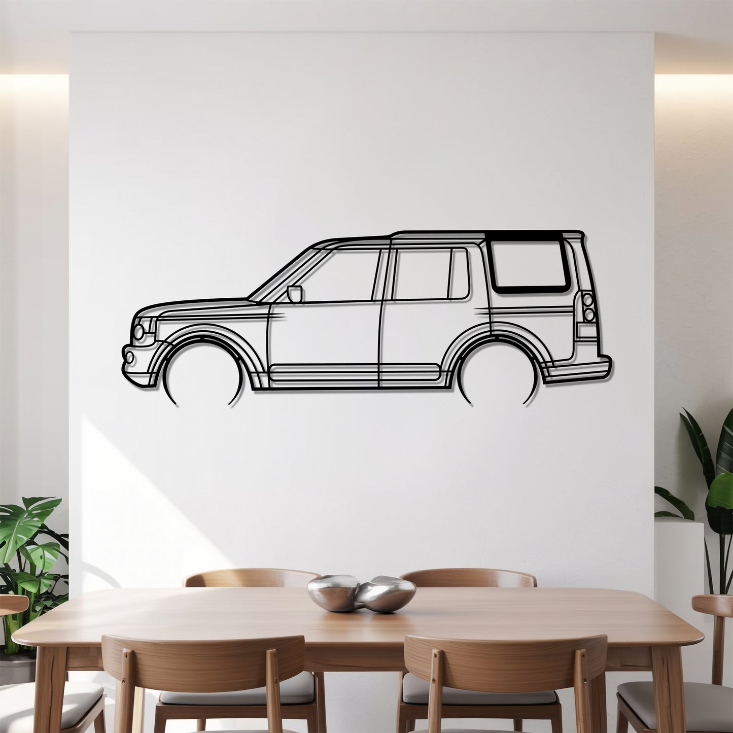 Discovery IV Detailed - Car Metal Silhouette Wall Art - Car Enthusiast Gift - Laser-cut Garage Decor