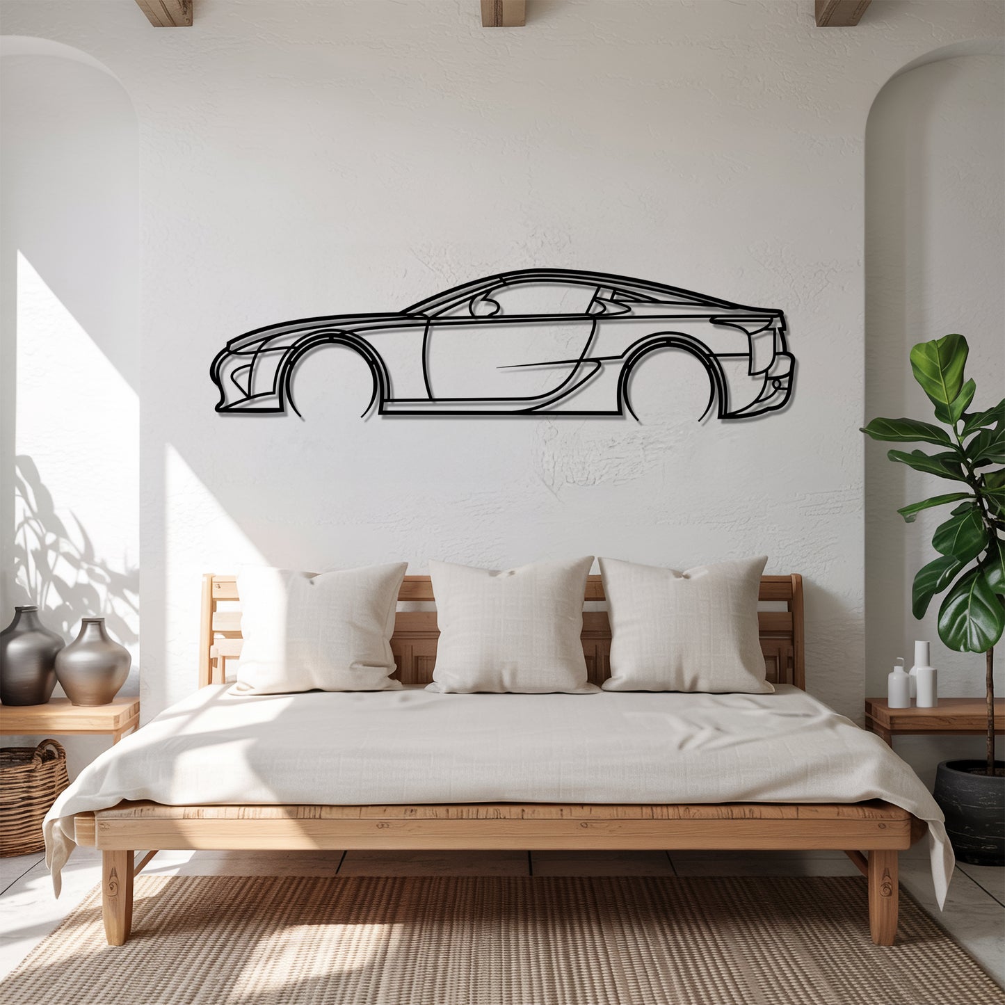 LFA Detailed - Car Metal Silhouette Wall Art - Car Enthusiast Gift - Laser-cut Garage Decor