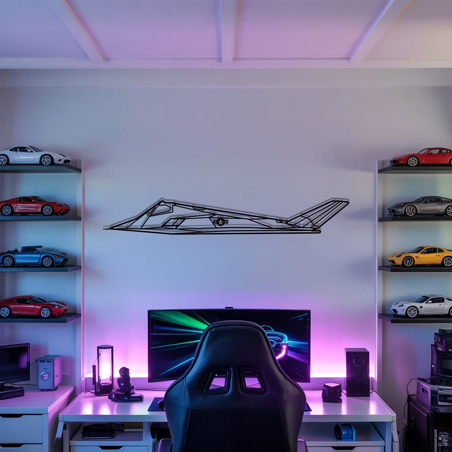 F-117 Nighthawk - Metal Wall Art