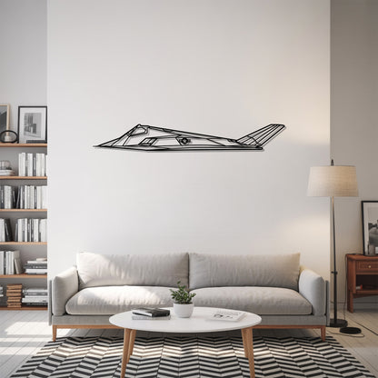 F-117 Nighthawk - Metal Wall Art