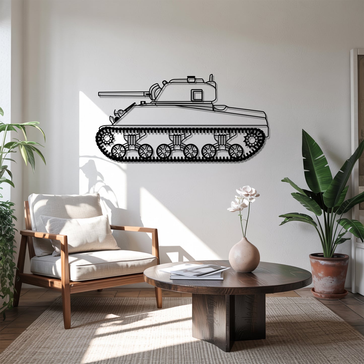M4A2 Sherman - Metal Wall Art