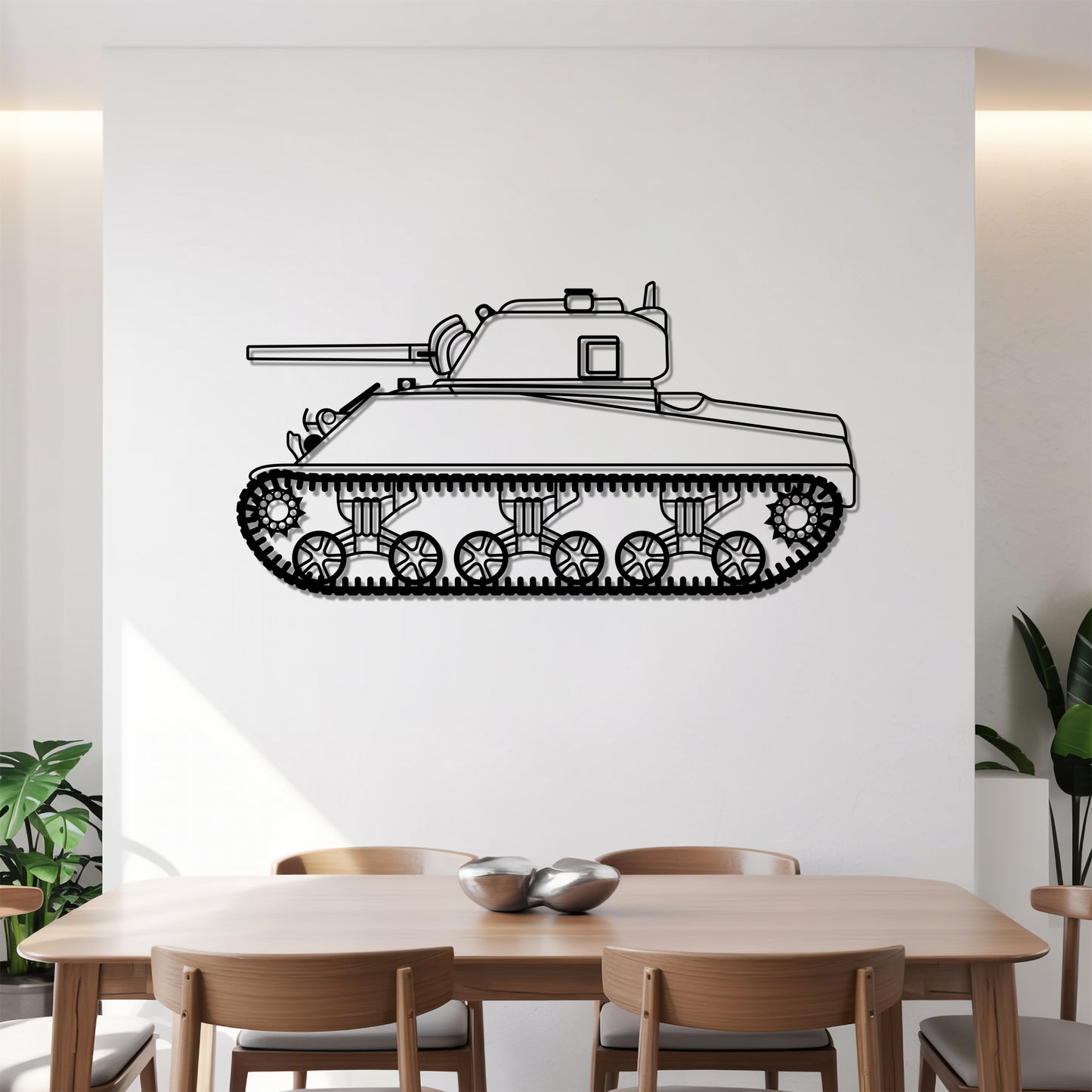 M4A2 Sherman - Metal Wall Art