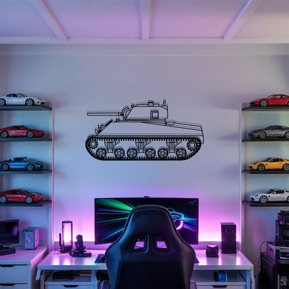 M4A2 Sherman - Metal Wall Art