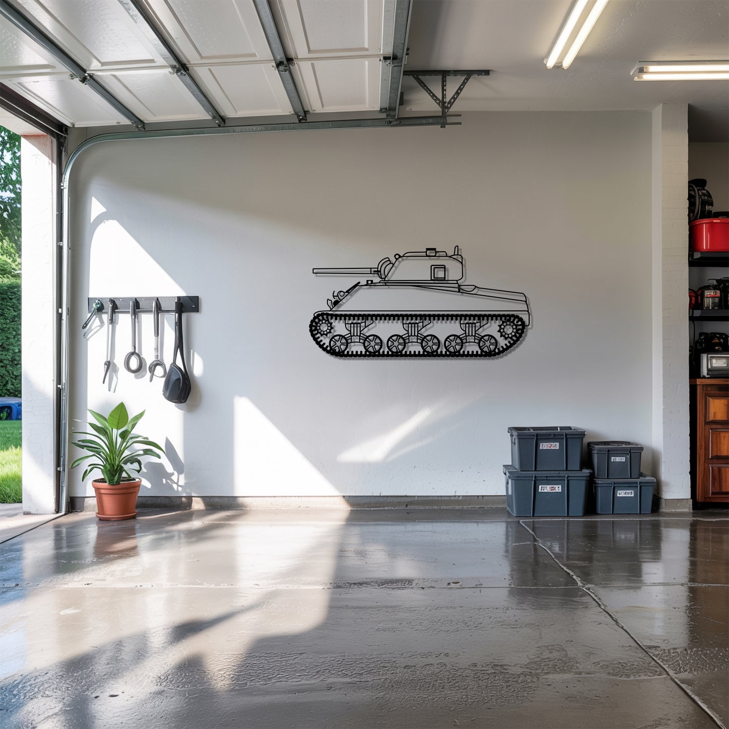 M4A2 Sherman - Metal Wall Art