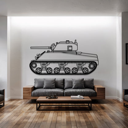 M4A2 Sherman - Metal Wall Art