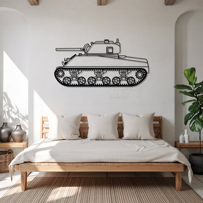 M4A2 Sherman - Metal Wall Art
