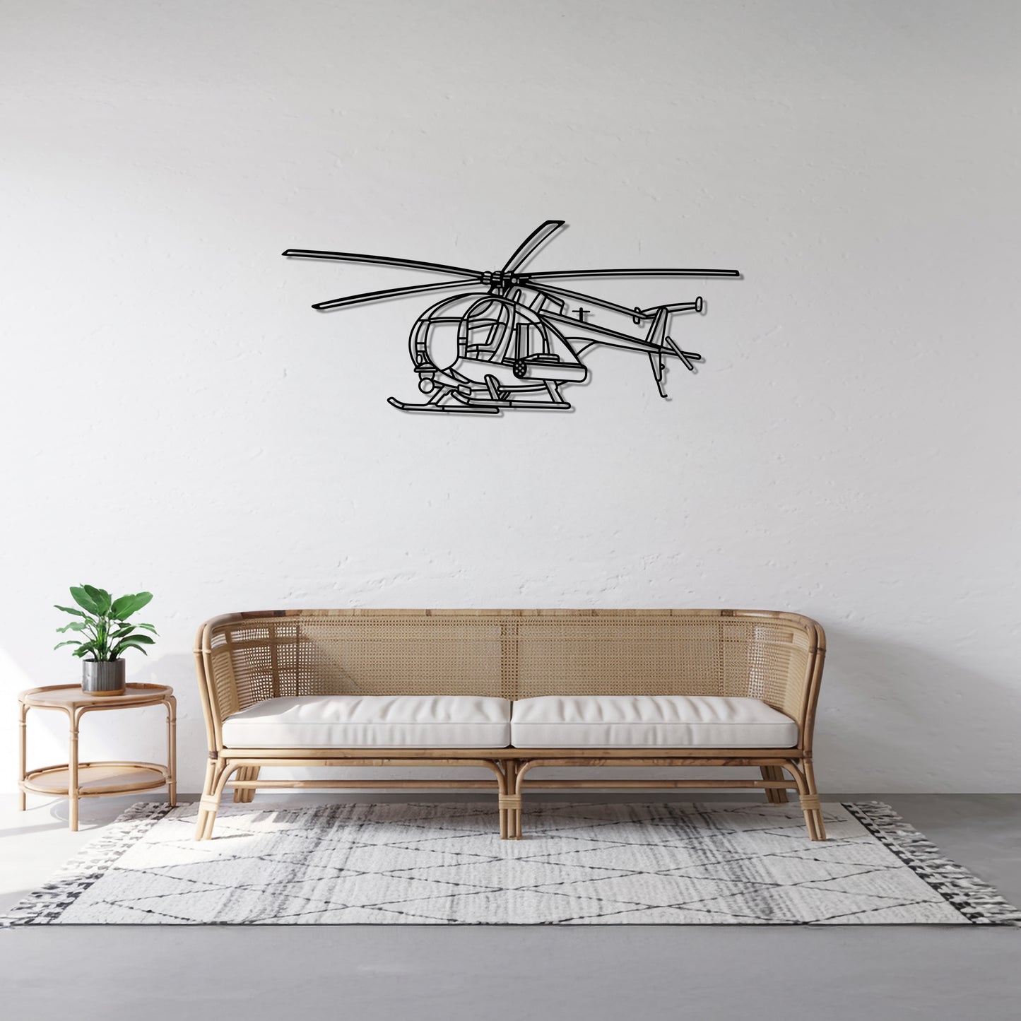 MH-16 Little Bird - Metal Wall Art