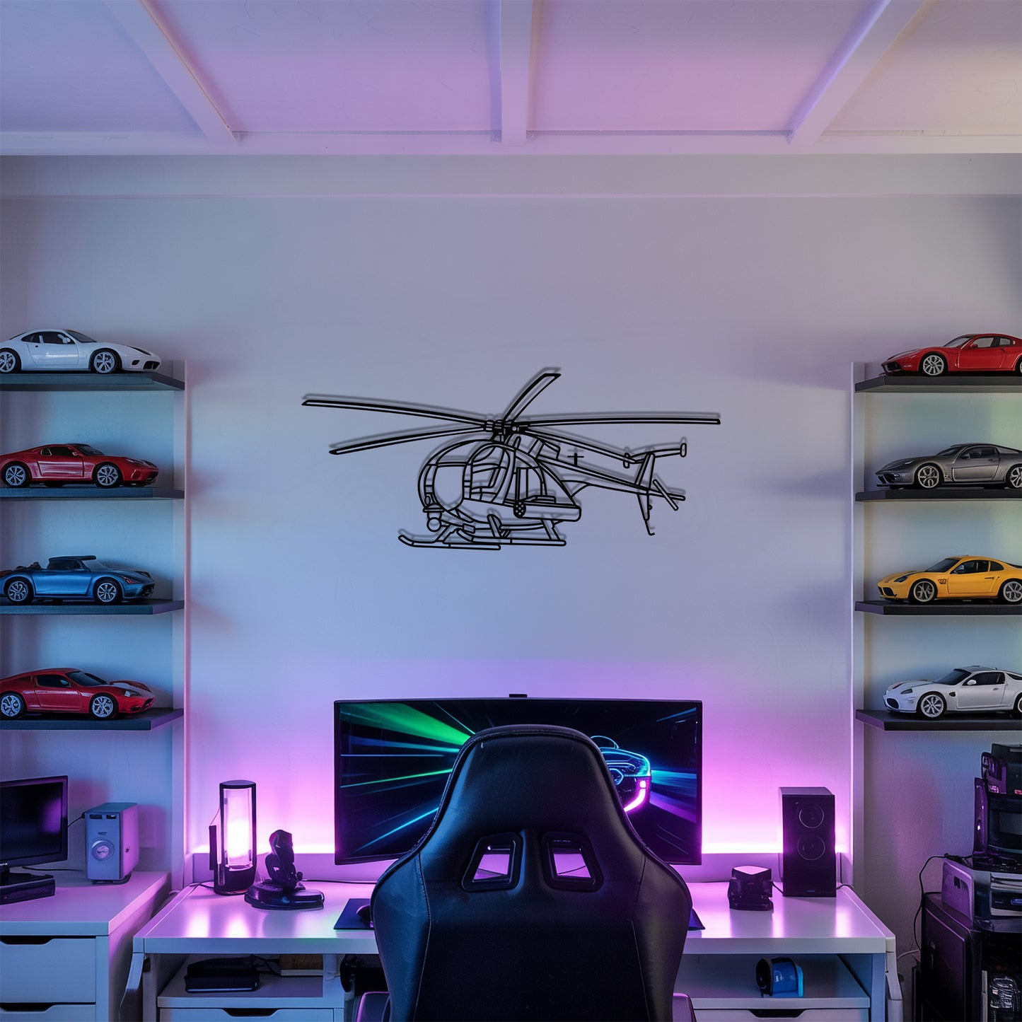 MH-16 Little Bird - Metal Wall Art