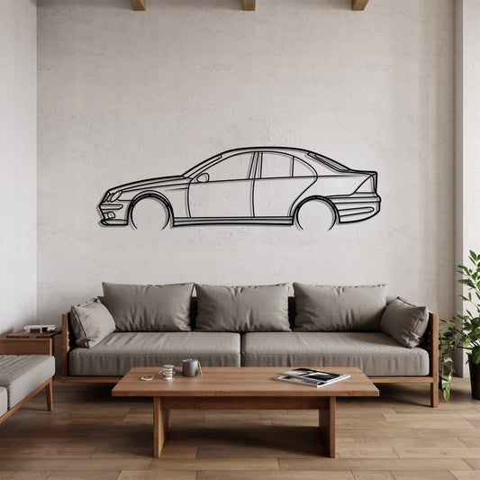 C-class W203 Detailed - Car Metal Silhouette Wall Art - Car Enthusiast Gift - Laser-cut Garage Decor