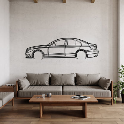 C-class W205 Detailed - Car Metal Silhouette Wall Art - Car Enthusiast Gift - Laser-cut Garage Decor