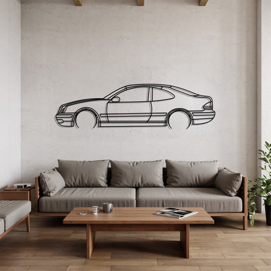 CLK W208 Detailed - Car Metal Silhouette Wall Art - Car Enthusiast Gift - Laser-cut Garage Decor