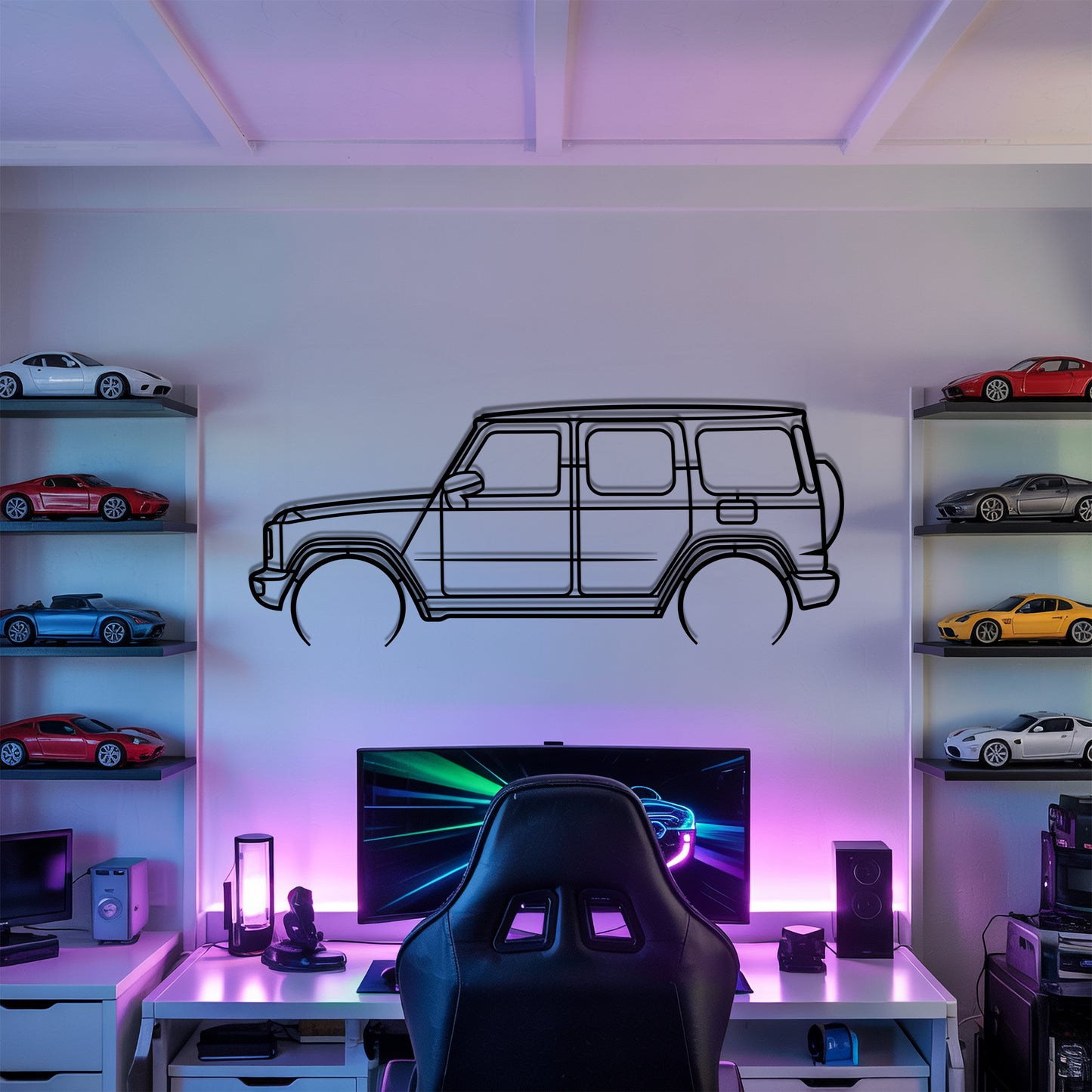 G-class Detailed - Car Metal Silhouette Wall Art - Car Enthusiast Gift - Laser-cut Garage Decor