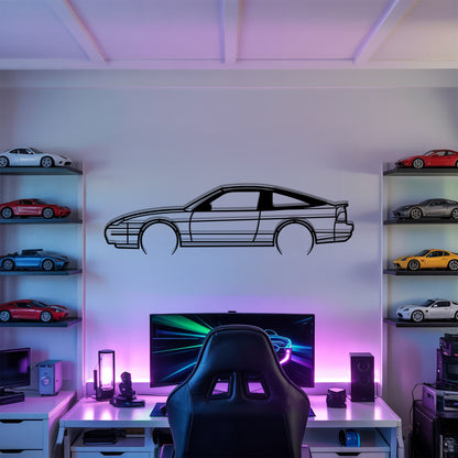 200SX Detailed - Car Metal Silhouette Wall Art - Car Enthusiast Gift - Laser-cut Garage Decor