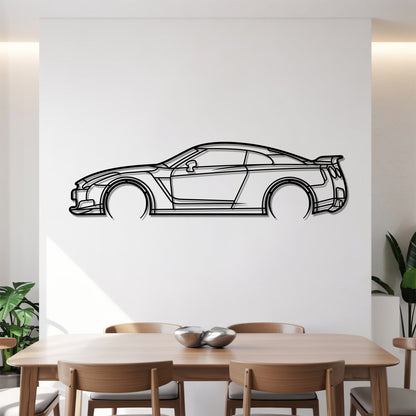 GTR R35 Detailed - Car Metal Silhouette Wall Art - Car Enthusiast Gift - Laser-cut Garage Decor