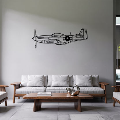 P-51 Mustang - Metal Wall Art