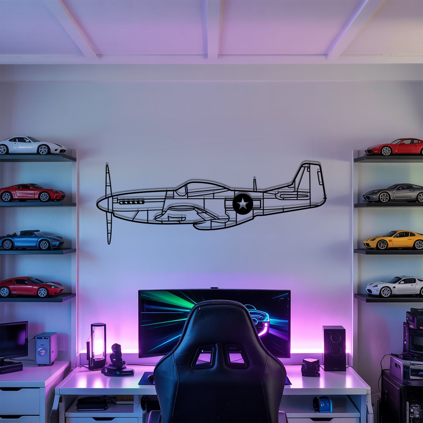 P-51 Mustang - Metal Wall Art