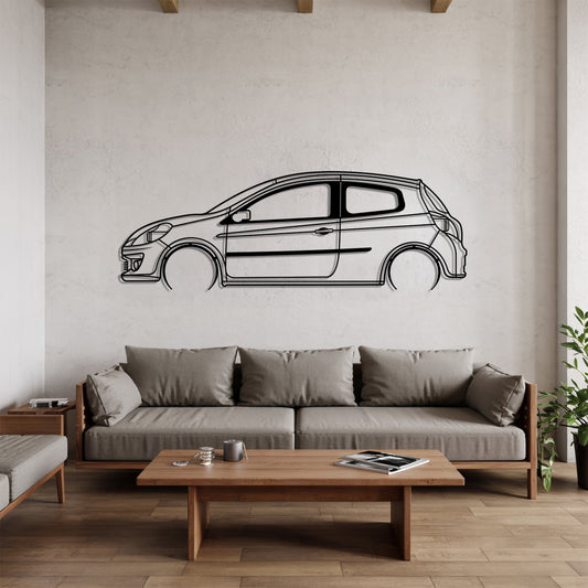 Clio III 2-door Detailed - Car Metal Silhouette Wall Art - Car Enthusiast Gift - Laser-cut Garage Decor