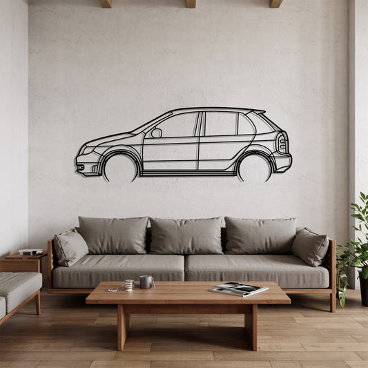 Fabia I Detailed - Car Metal Silhouette Wall Art - Car Enthusiast Gift - Laser-cut Garage Decor