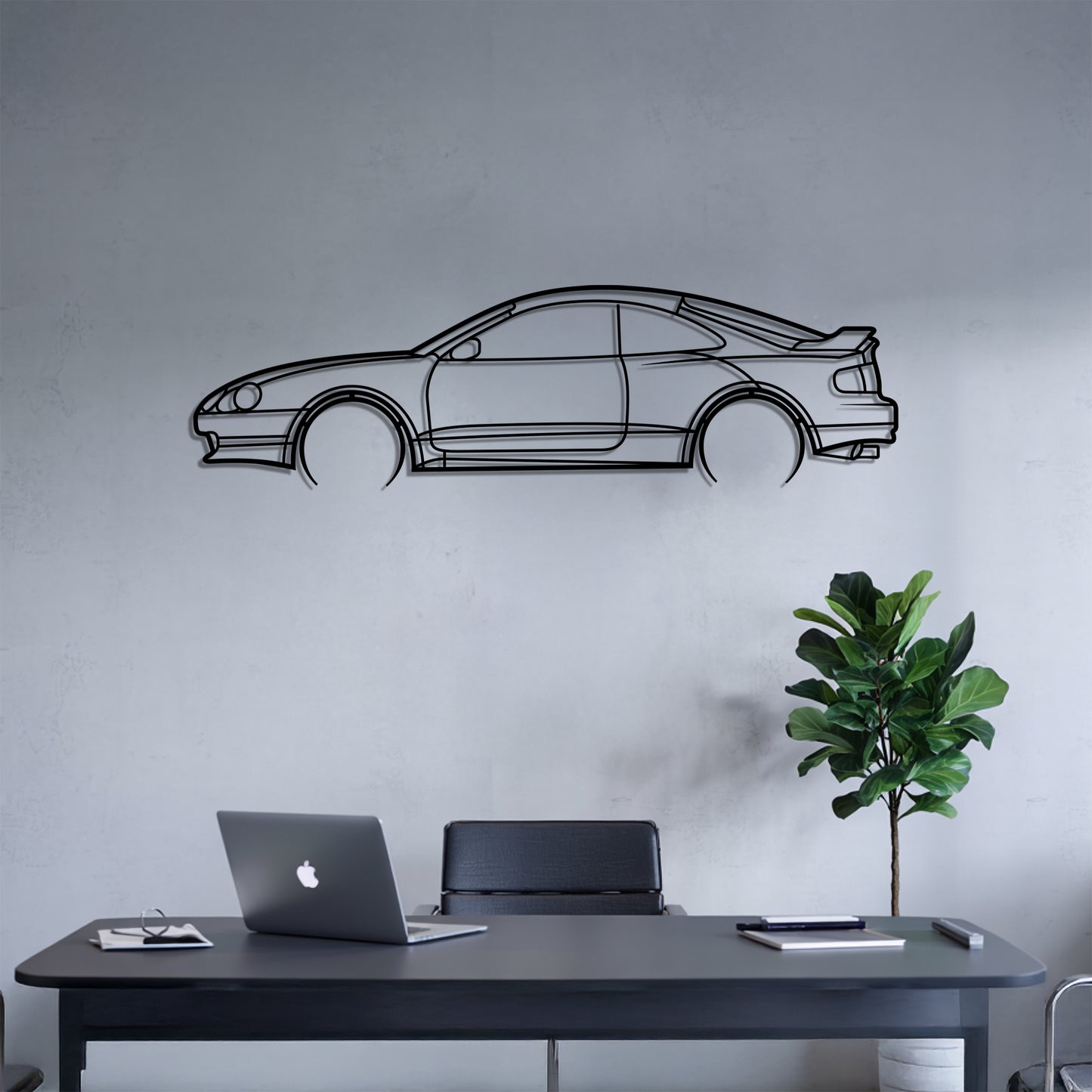 Celica VI Detailed - Car Metal Silhouette Wall Art - Car Enthusiast Gift - Laser-cut Garage Decor