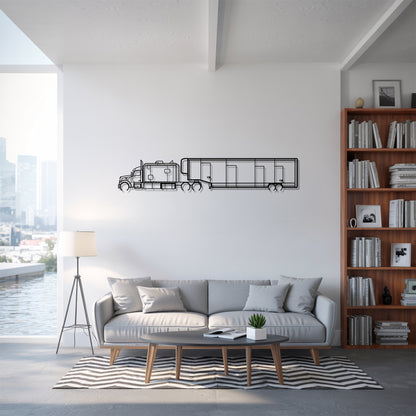 Custom 567 with Trailer - Metal Wall Art
